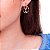 ARGOLA DUPLA FOLHEADO A OURO COM DETALHES VAZADOS. MED 2,4CM ROMMANEL 520981 - Imagem 3