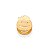 PINGENTE FOLHEADO A OURO ROSTO DE MENINO. MED 1CM ROMMANEL 540685 - Imagem 1