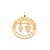 PINGENTE FOLHEADO A OURO AMO MEUS FILHOS (CASAL). MED 3,4CM ROMMANEL 542072 - Imagem 1