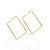 ARGOLA FINA FOLHEADO A OURO FORMATO QUADRADO. MED 3,5CM ROMMANEL 522198 - Imagem 1