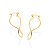ARGOLA FOLHEADO A OURO FORMATO NAVETE ONDULADA. MED 3,4CM ROMMANEL 523849 - Imagem 1