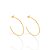ARGOLA FOLHEADO A OURO COM DETALHES DIAMANTADOS. MED 3,7CM ROMMANEL 524199 - Imagem 1