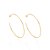 ARGOLA GRANDE ARO FINO FOLHEADO A OURO. MED 6CM ROMMANEL 522257 - Imagem 1