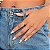 ANEL RETANGULAR FOLHEADO A OURO COM 1 ZIRCÔNIA ROMMANEL 512937 - Imagem 2