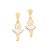 BRINCO BAILARINA FOLHEADO A OURO COM APLIQUE DE RHODIUM. MED 2,7CM ROMMANEL 522041 - Imagem 1