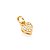 PINGENTE FOLHEADO A OURO CORAÇÃO COM ZIRCÔNIAS. MED 0,4CM ROMMANEL 541537 - Imagem 1