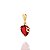 PINGENTE FOLHEADO A OURO COM CRISTAL DE CORAÇÃO VERMELHO. MED 1CM ROMMANEL 541790 - Imagem 1