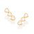 BRINCO FOLHEADO A OURO CORAÇÕES COM CRISTAIS. MED 1,5CM ROMMANEL 523260 - Imagem 1