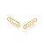 EAR CUFF FOLHEADO A OURO CORAÇÕES. MED 1,90CM ROMMANEL 526493 - Imagem 1