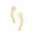 BRINCO FOLHEADO A OURO BORBOLETAS. MED 2,5CM ROMMANEL 524618 - Imagem 1
