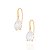 BRINCO GOTA FOLHEADO A OURO COM ZIRCÔNIA FACETADA. MED 3,2CM ROMMANEL 523514 - Imagem 1