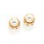 BRINCO FOLHEADO A OURO COM CRISTAIS E PÉROLA. MED 0,8MM ROMMANEL 524125 - Imagem 1
