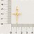 PINGENTE MASCULINO FOLHEADO A OURO CRUZ COM CRISTO. MED 3CM ROMMANEL 540027 - Imagem 2