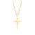 PINGENTE MASCULINO FOLHEADO A OURO CRUZ COM CRISTO. MED 3CM ROMMANEL 540027 - Imagem 3