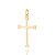 PINGENTE MASCULINO FOLHEADO A OURO CRUZ COM PONTAS RETANGULARES. MED 4,10CM ROMMANEL 542208 - Imagem 1