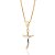 PINGENTE MASCULINO FOLHEADO A OURO CRUZ COM CRISTO ESTILIZADO EM RHODIUM. MED 3,4CM ROMMANEL 540328 - Imagem 4