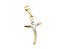 PINGENTE MASCULINO FOLHEADO A OURO CRUZ COM CRISTO ESTILIZADO EM RHODIUM. MED 3,4CM ROMMANEL 540328 - Imagem 2