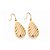 BRINCO FOLHEADO A OURO GOTA DIAMANTADA. MED 3,3CM ROMMANEL 524008 - Imagem 1