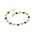 PULSEIRA FOLHEADO A OURO OLHOS GREGOS COLORIDOS. MED 19CM ROMMANEL 551412 - Imagem 1