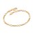 PULSEIRA MASCULINA FOLHEADO A OURO FIO ALTERNADO. MED 18/19CM ROMMANEL 550052 - Imagem 1