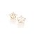BRINCO FOLHEADO A OURO ESTRELA COM ZIRCÔNIA. MED 8MM ROMAMNEL 524205 - Imagem 1