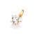 PINGENTE SOLITÁRIO FOLHEADO A OURO ESTRELA COM ZIRCÔNIA. MED 0,8MM ROMMANEL 541587 - Imagem 1