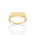 ANEL RETANGULAR AMOR DE MÃE FOLHEADO A OURO ROMMANEL 512987 - Imagem 1