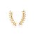 BRINCO GRAMPO FOLHEADO A OURO RAMO DE ARRUDA. MED 2,7CM ROMMANEL 525144 - Imagem 1