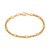 PULSEIRA FOLHEADO A OURO FIO TRIPLO COM BOLINHAS. MED 18/20CM ROMMANEL 551063 - Imagem 1