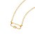 GARGANTILHA FOLHEADO A OURO PAD LOCKER COM FECHO RETANGULAR. MED 42CM ROMMANEL 532120 - Imagem 1