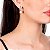 BRINCO GANCHO FOLHEADO A OURO COM ZIRCÔNIAS E PÉROLAS. MED 2,20CM ROMMANEL 526044 - Imagem 2