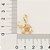 BERLOQUE FOLHEADO A OURO ELEFANTE. MED 2,5CM ROMMANEL 542399 - Imagem 2