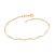 PULSEIRA FOLHEADO A OURO FORMADA POR FIO PALITO. MED 18/19CM ROMMANEL 550422 - Imagem 1