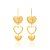 BRINCO FOLHEADO A OURO CORAÇÕES. MED 3,3CM ROMMANEL 522996 - Imagem 1