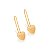 BRINCO FOLHEADO A OURO CORAÇÃO FOSCO. MED 2,2CM ROMMANEL 522668 - Imagem 1