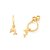 ARGOLA INFANTIL FOLHEADO A OURO GOLFINHO. MED 1,6CM ROMMANEL 522821 - Imagem 2