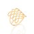 MAXI ANEL FOLHEADO A OURO COM FIOS ENTRELAÇADOS ROMMANEL 512567 - Imagem 1