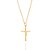 PINGENTE MASCULINO FOLHEADO A OURO FORMATO CRUZ COM CRISTO. MED. 2,3CM ROMMANEL 540003 - Imagem 2
