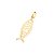 PINGENTE FOLHEADO A OURO JESUS. MED 3CM ROMMANEL 541859 - Imagem 1