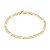 PULSEIRA MASCULINA FOLHEADO A OURO ELOS BATIDOS. MED 19/20/21CM ROMMANEL 551622 - Imagem 1