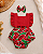 Romper Infantil Melancia Vermelho Estampado com Laço - Imagem 1