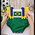 Romper Jardineira Copa do Mundo Bandeira do Brasil - Imagem 4