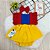 Romper Branca de Neve Vermelha com Laço - Imagem 2