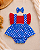 Romper Galinha Pintadinha com Saia e Laço para Bebê Menina - Imagem 1