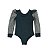 Bory Infantil Manga Longa Bufante de Tule em Glitter - Preto - Imagem 1