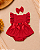 Romper Natalino com Saia e Lacinho para Bebê Menina - Imagem 1