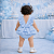 Romper Azul Bebê liso Tricoline 100% Algodão - Imagem 2