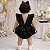 Romper Liso Preto Minimalista com Laço para Bebê Menina - Imagem 2