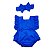 Romper Liso Azul Royal com Faixa - Imagem 1