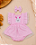 Romper Jardineira Coelhinha da Páscoa com Saia para Bebê Menina - Imagem 1